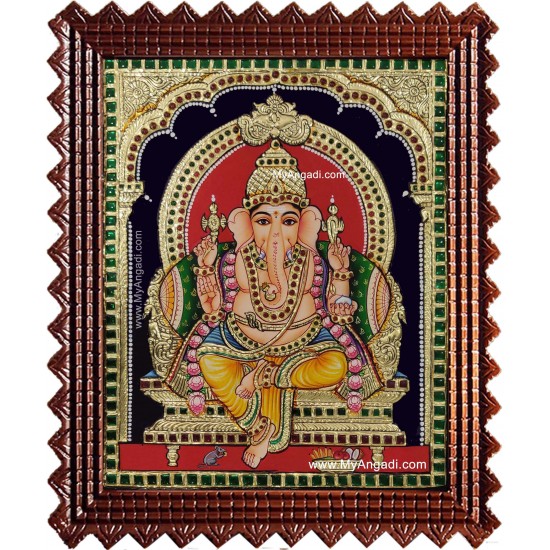 Ganesh Ji Tanjore Painting Ganesh Ji Tanjore Painting