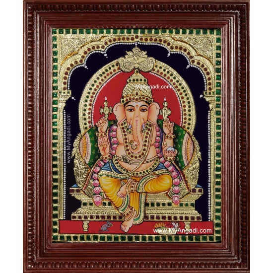 Ganesh Ji Tanjore Painting Ganesh Ji Tanjore Painting