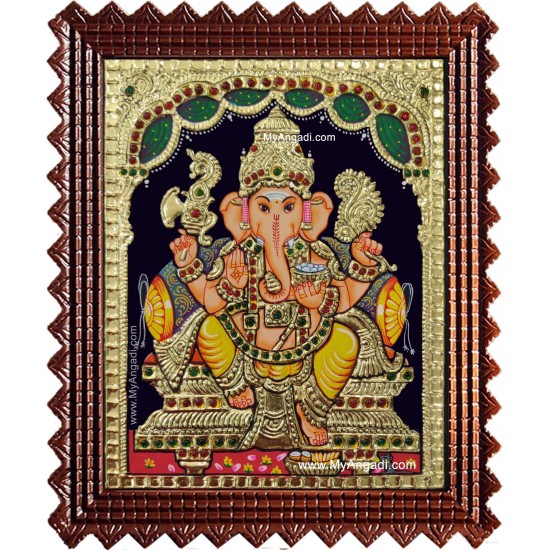 Lord Ganesha Tanjore Painting