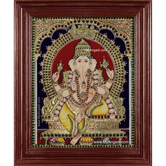 Shri Ganesha Tanjore Painting Shri Ganesha Tanjore Painting