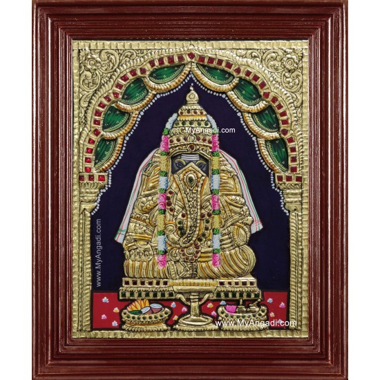 Pillayarpatti Karpaga Vinayakar Tanjore Painting Pillayarpatti Karpaga Vinayakar Tanjore Painting