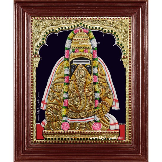 Pillayarpatti Karpaka Vinayakar Tanjore Painting Pillayarpatti Karpaka Vinayakar Tanjore Painting
