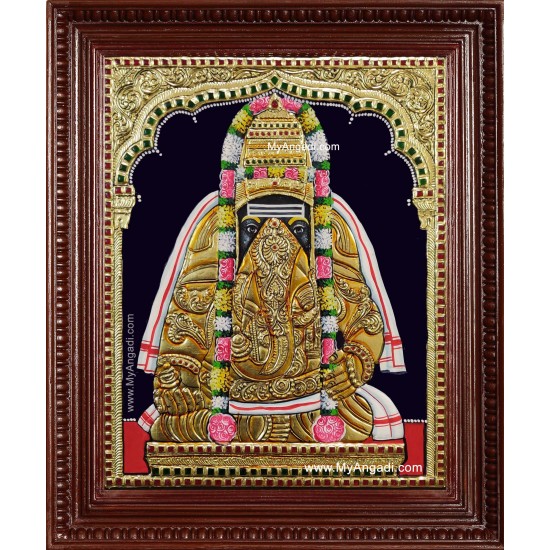 Pillayarpatti Karpaka Vinayakar Tanjore Painting Pillayarpatti Karpaka Vinayakar Tanjore Painting