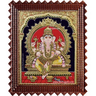 Shri Ganesh Ji Tanjore Painting