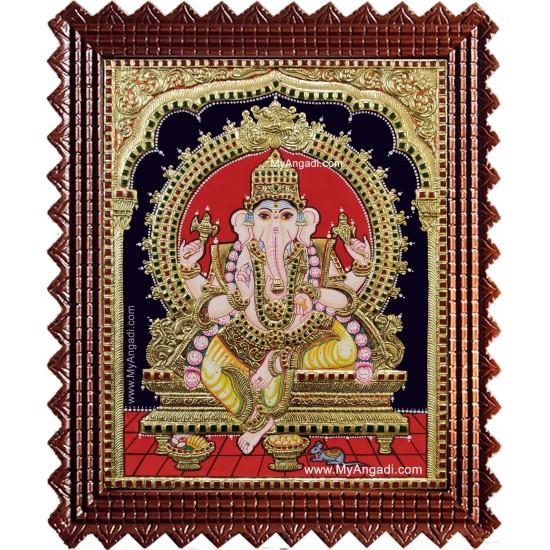 Shri Ganesh Ji Tanjore Painting