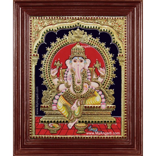 Shri Ganesh Ji Tanjore Painting Shri Ganesh Ji Tanjore Painting