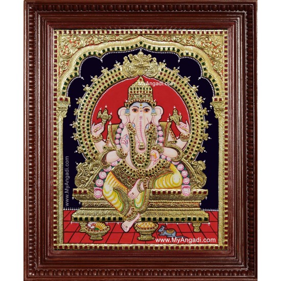 Shri Ganesh Ji Tanjore Painting Shri Ganesh Ji Tanjore Painting