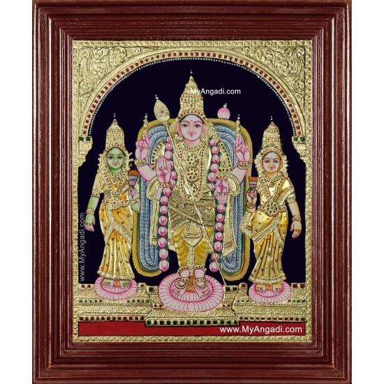 Murugan Valli Devasena Tanjore Painting