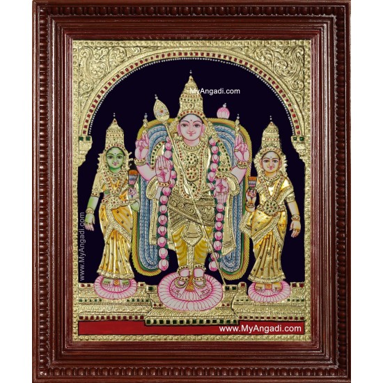 Murugan Valli Devasena Tanjore Painting