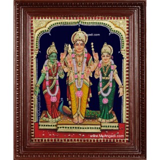 Murugan Valli Devasena Tanjore Painting