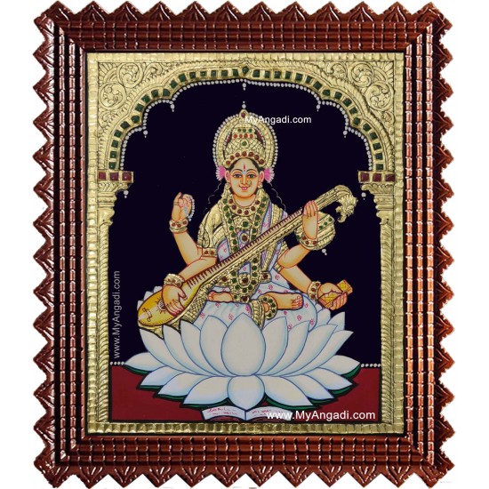 Saraswathi Tanjore Painting Saraswathi Tanjore Painting