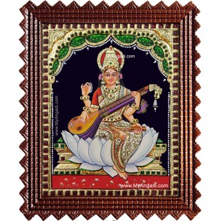 Kalaimagal Saraswathi Tanjore Painting