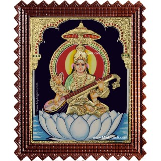 Saraswathi Tanjore Painting