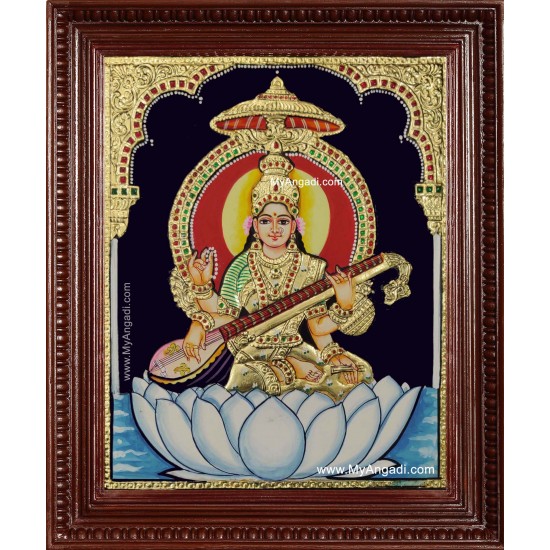 Saraswathi Tanjore Painting