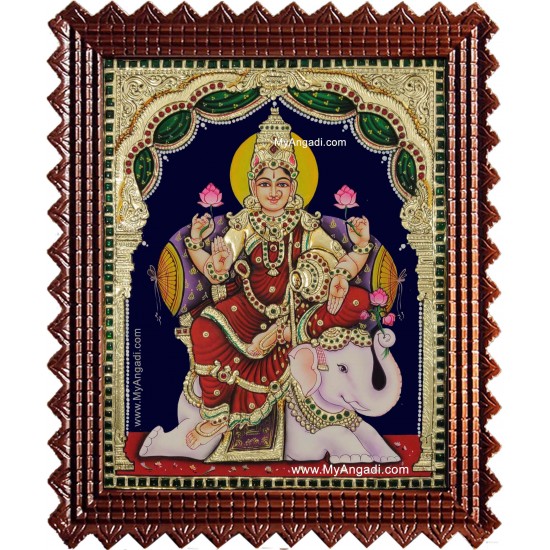 Gaja Lakshmi Tanjore Painting