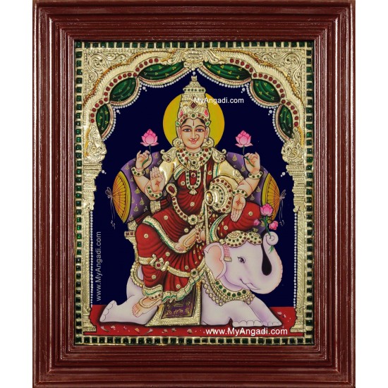 Gaja Lakshmi Tanjore Painting