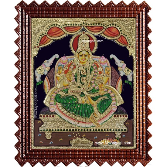 Gaja Lakshmi Tanjore Painting