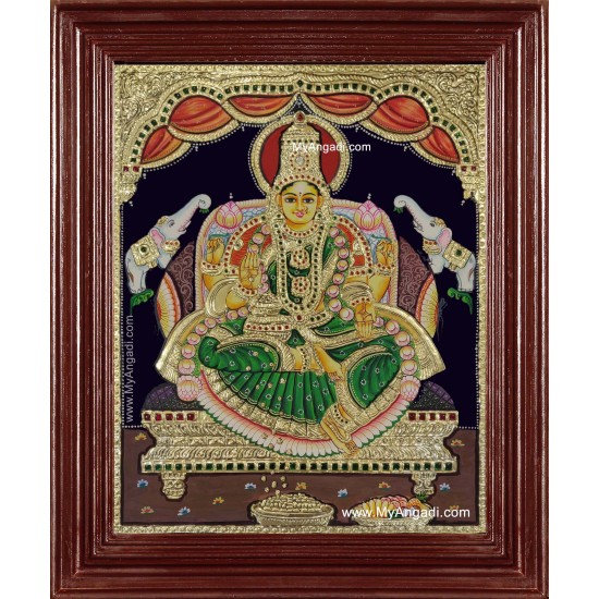 Gaja Lakshmi Tanjore Painting