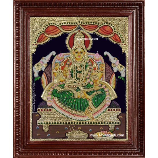 Gaja Lakshmi Tanjore Painting