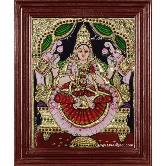 Gaja Lakshmi Tanjore Painting