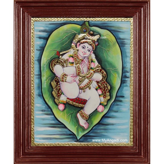 Alilai Krishna Tanjore Painting