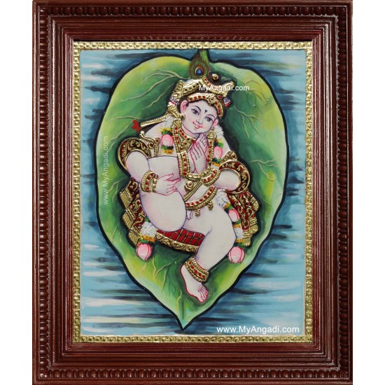 Alilai Krishna Tanjore Painting