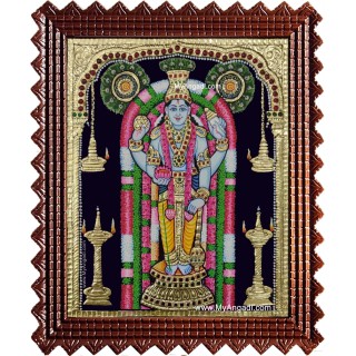 Lord Guruvayurappan Krishna Tanjore Painting