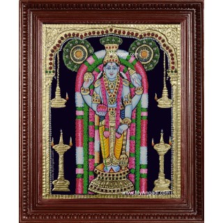 Lord Guruvayurappan Krishna Tanjore Painting
