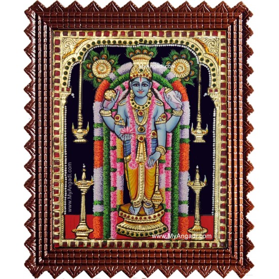 Guruvayur Sri Krishna Tanjore Painting Guruvayur Sri Krishna Tanjore Painting