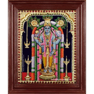 Guruvayur Sri Krishna Tanjore Painting