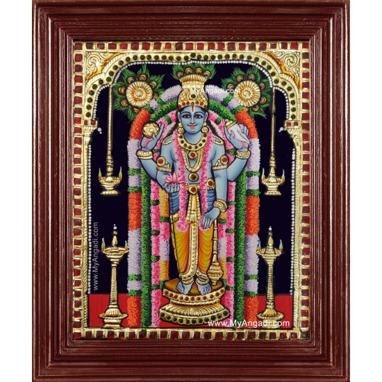 Guruvayur Sri Krishna Tanjore Painting Guruvayur Sri Krishna Tanjore Painting
