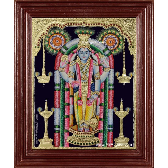 Guruvayur Krishna Tanjore Painting Guruvayur Krishna Tanjore Painting