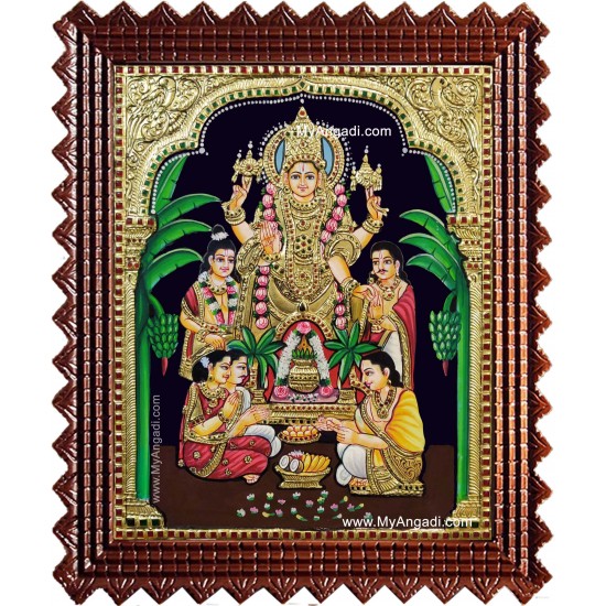 Satya Narayana Swami Tanjore Painting