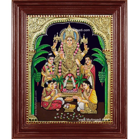 Satya Narayana Swami Tanjore Painting