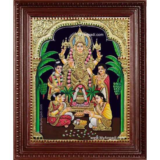 Satya Narayana Swami Tanjore Painting