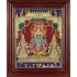 Vishnu Perumal Shri Devi Bhoo Devi Tanjore Painting