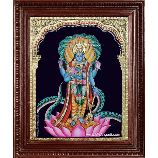 Vishnu Narayana Swami Tanjore Painting Vishnu Narayana Swami Tanjore Painting