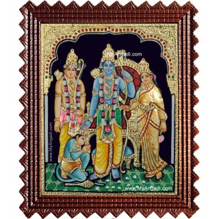 Sri Ramar Pattabhishekam Tanjore Painting