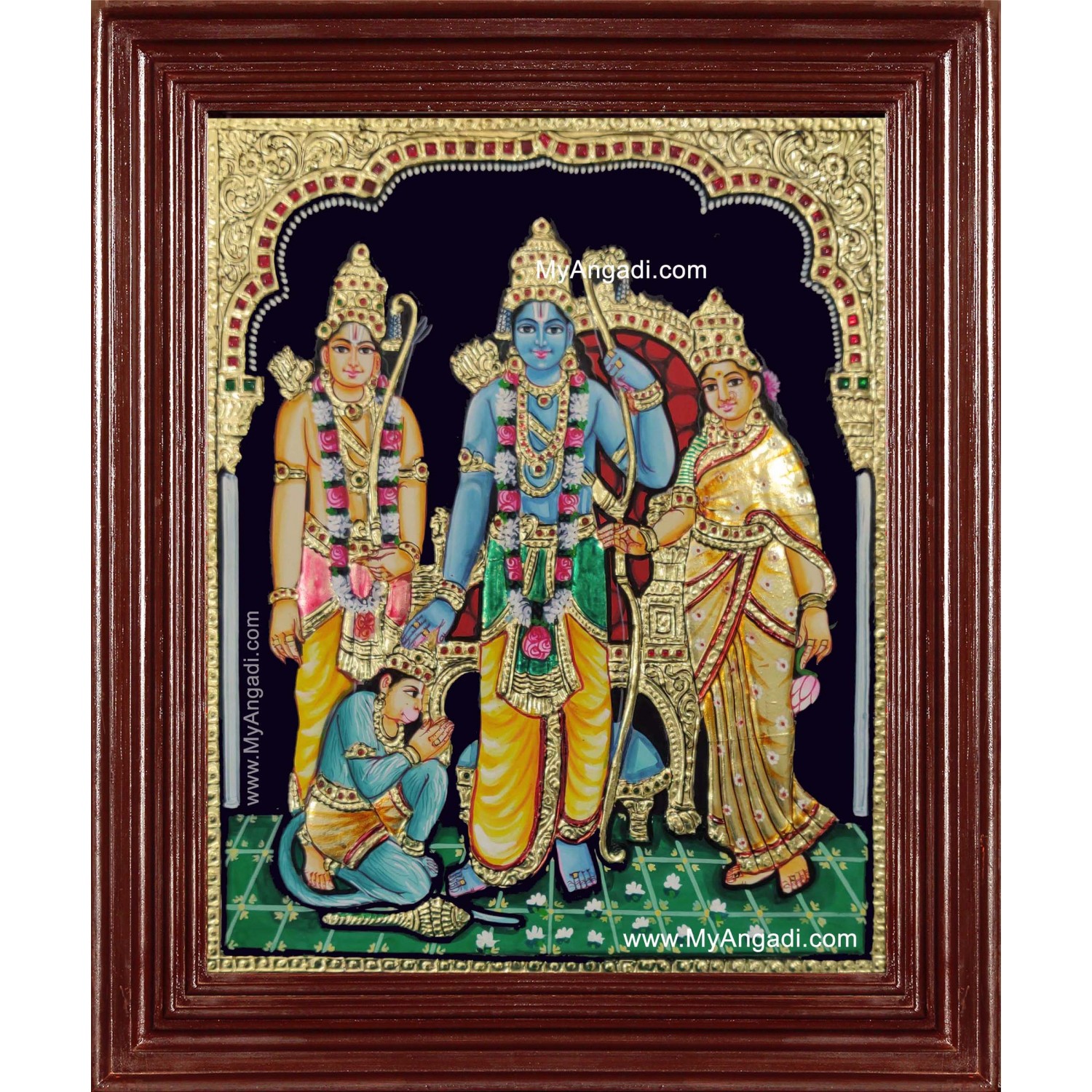 Sri Ramar Pattabhishekam Tanjore Painting,Buy Sri Ramar Pattabhishekam