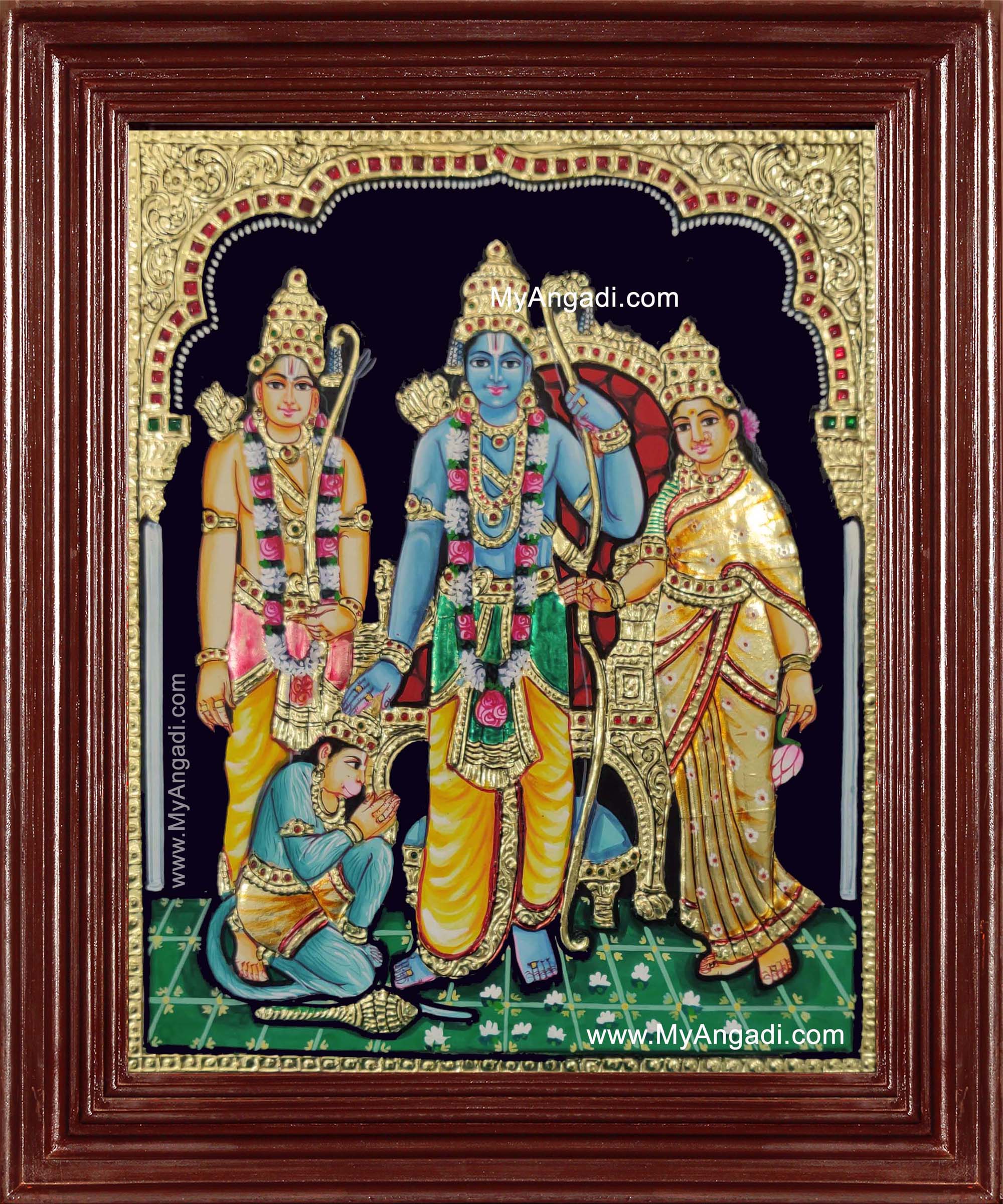 Sri Ramar Pattabhishekam Tanjore Painting,Buy Sri Ramar Pattabhishekam  Tanjore Paintings