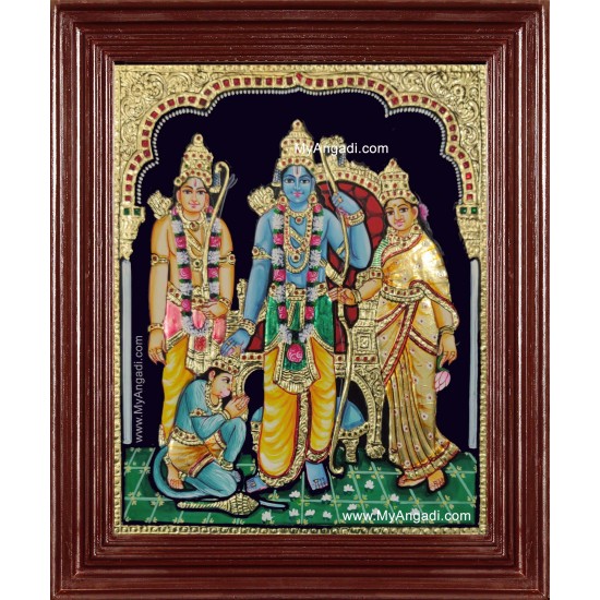 Sri Ramar Pattabhishekam Tanjore Painting