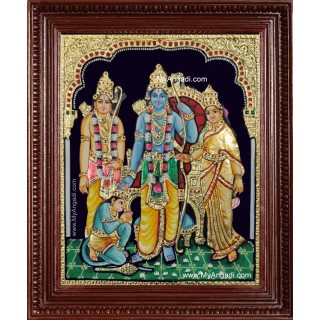 Sri Ramar Pattabhishekam Tanjore Painting