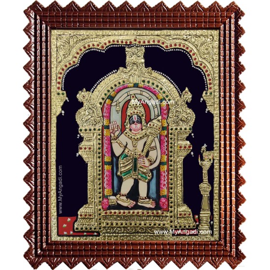 Ashtamsa Hanuman Tanjore Painting Ashtamsa Hanuman Tanjore Painting