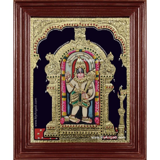 Ashtamsa Hanuman Tanjore Painting Ashtamsa Hanuman Tanjore Painting