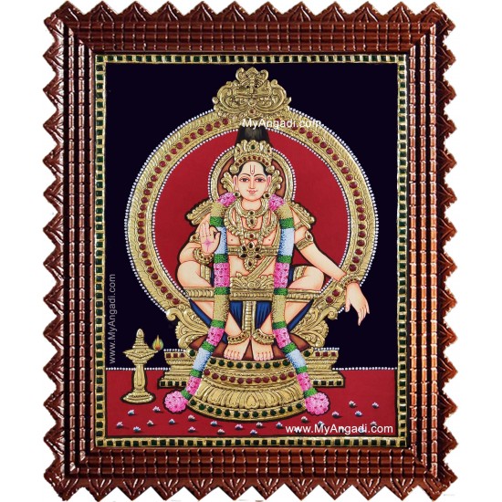 Shree Ayyappa Swamy Tanjore Painting Shree Ayyappa Swamy Tanjore Painting