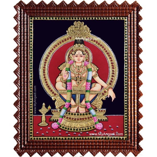 Shree Ayyappa Swamy Tanjore Painting