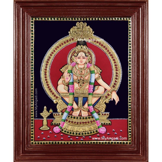 Shree Ayyappa Swamy Tanjore Painting