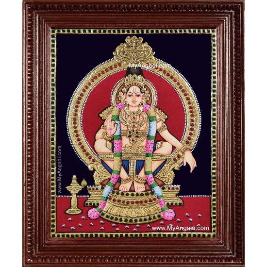 Shree Ayyappa Swamy Tanjore Painting