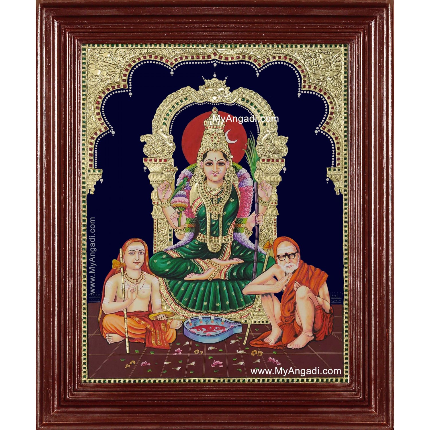 Kamatchi Amman Sankarar Kanchi Periyavar Tanjore Paintings