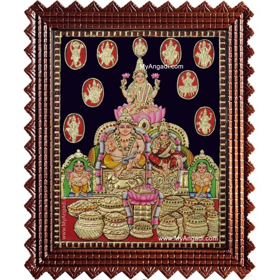 Kuberlakshmi Navagraha Tanjore Painting